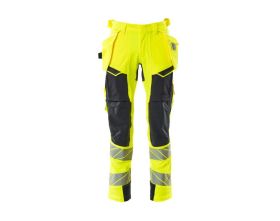 Pantaloni con tasche esterne ACCELERATE SAFE hi-vis giallo/blu navy scuro