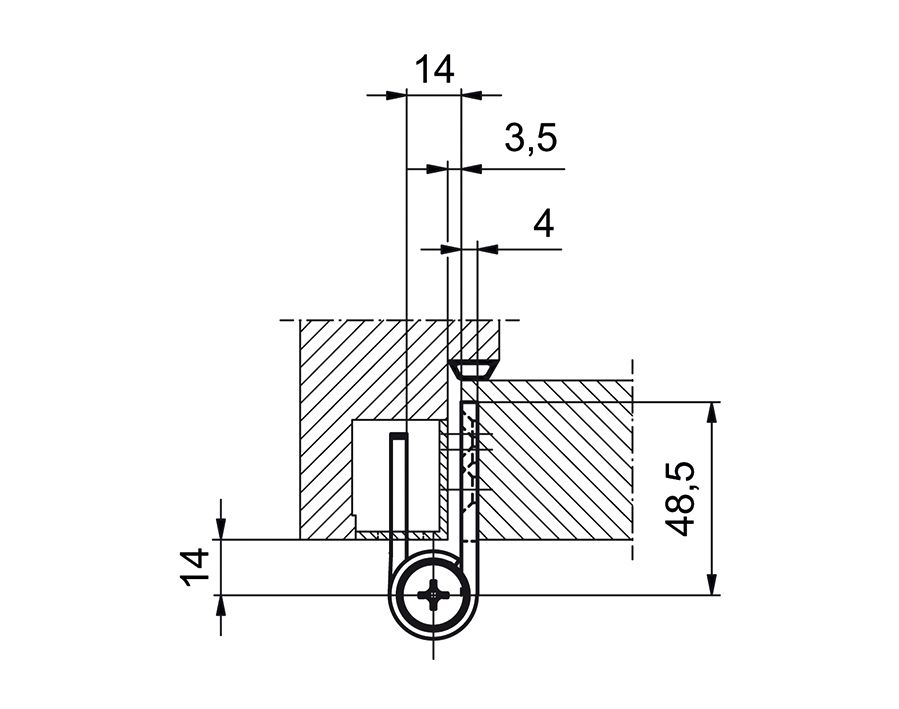 Cerniera Industriale Pesante Asimmetrica 60x90 Mm - In Lega Di Zinco, Per Porte Robuste