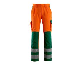Pantaloni con tasche porta-ginocchiere SAFE COMPETE hi-vis arancio/verde