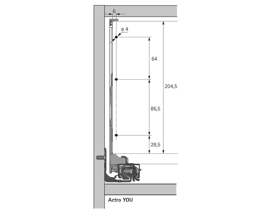 AvanTech YOU bianco - altezza 251 mm