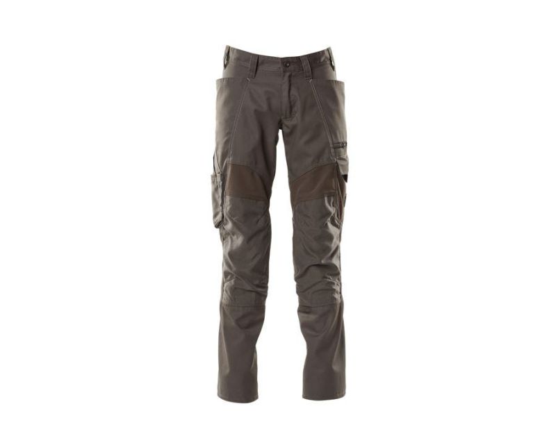 Pantaloni con tasche porta-ginocchiere ACCELERATE antracite scuro