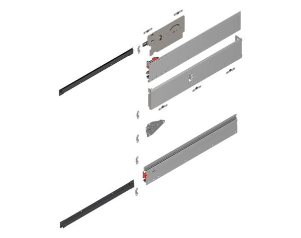 Set di guide pocket con TIP-ON REVEGO uno anta singola