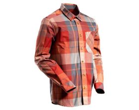 Camicia in flanella CUSTOMIZED a quadri rosso autunno