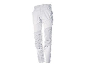 Pantaloni con tasche porta-ginocchiere CUSTOMIZED bianco