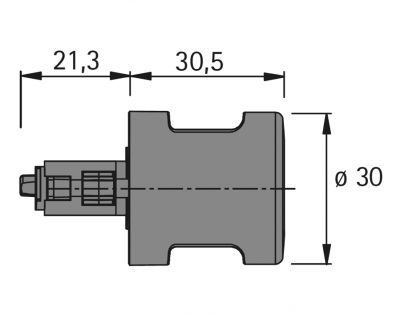Pomolo girevole con cilindro tipo 42.2 per serrature a cilindro Prestige 2000  