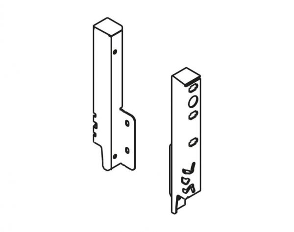 Kit giunzione per pannelli posteriori in legno/alluminio ArciTech altezza 186 mm