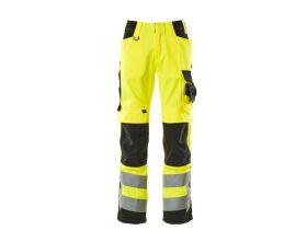 Pantaloni con tasche porta-ginocchiere SAFE SUPREME hi-vis giallo/nero