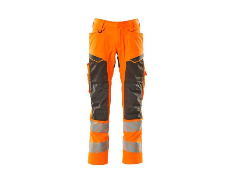 Pantaloni con tasche porta-ginocchiere ACCELERATE SAFE hi-vis arancio/antracite scuro