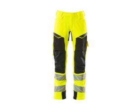 Pantaloni con tasche porta-ginocchiere ACCELERATE SAFE hi-vis giallo/nero