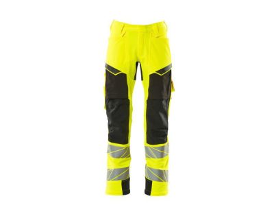 Pantaloni con tasche porta-ginocchiere ACCELERATE SAFE hi-vis giallo/nero