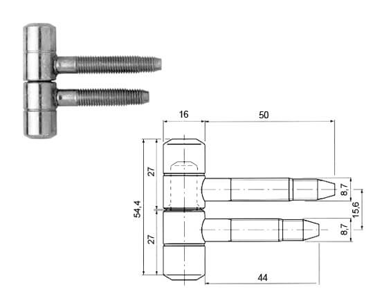 Cerniera standard 20-16-000