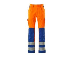 Pantaloni con tasche porta-ginocchiere SAFE COMPETE hi-vis arancio/blu royal