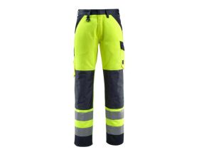 Pantaloni con tasche porta-ginocchiere SAFE LIGHT hi-vis giallo/blu navy scuro