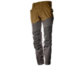 Pantaloni con tasche porta-ginocchiere CUSTOMIZED nocciola/nero