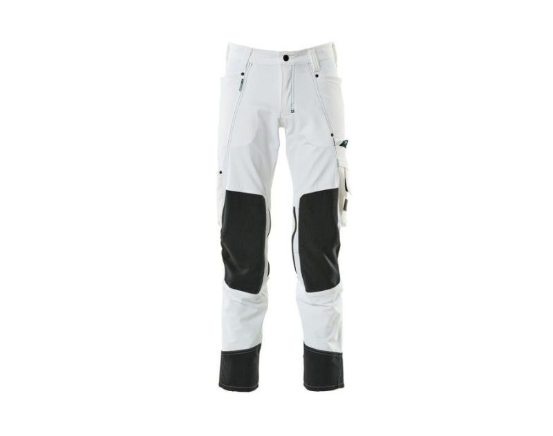 Pantaloni con tasche porta-ginocchiere ADVANCED bianco