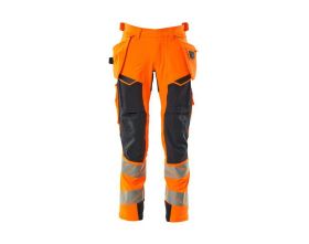 Pantaloni con tasche esterne ACCELERATE SAFE hi-vis arancio/blu navy scuro