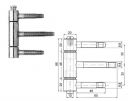 Cerniera a 3 corpi con boccole antiusura 40H-20-000