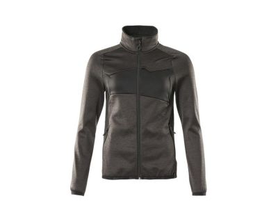 Maglione in pile con chiusura lampo ACCELERATE antracite scuro/nero