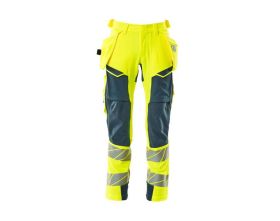 Pantaloni con tasche esterne ACCELERATE SAFE hi-vis giallo/petrolio scuro