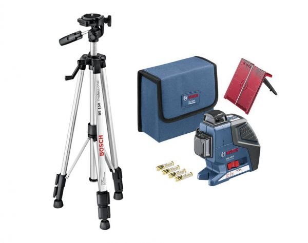 Livella laser a proiezione di linee GLL 3-80  Professional + treppiede BS 150