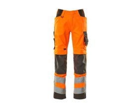 Pantaloni con tasche porta-ginocchiere SAFE SUPREME hi-vis arancio/antracite scuro