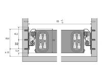 Guida Quadro Duplex 30 per mini-cassettiere/contenitori su ruoteSystema Top 2000