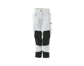 Pantaloni con tasche porta-ginocchiere ADVANCED bianco