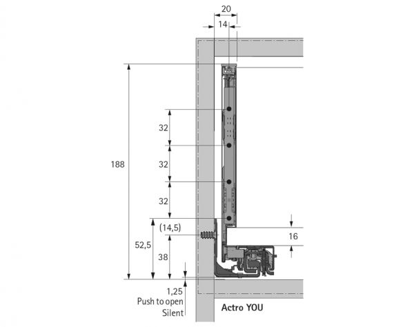 AvanTech YOU bianco - altezza 187 mm