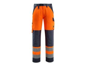 Pantaloni con tasche porta-ginocchiere SAFE LIGHT hi-vis arancio/blu navy scuro