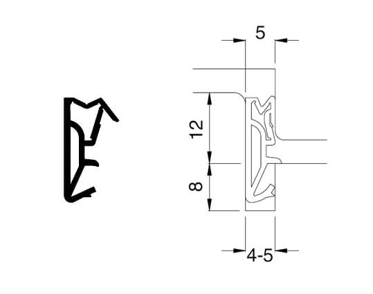 Guarnizione per porte d'ingresso DS112