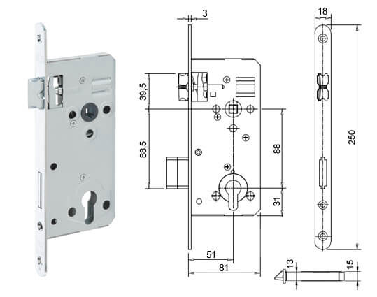 Serratura serie 121.WZ