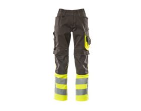 Pantaloni con tasche porta-ginocchiere SAFE SUPREME antracite scuro/hi-vis giallo