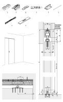 Hawa Junior 100 Z / Z Pocket guarnitura per 1 anta in legno con 1 ammortizzatore SoftMove 100 e 1 SoftStop