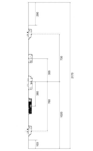 Serratura multipunto AS 3600 SLT0XF
