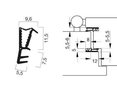 Guarnizione per porte d'ingresso SF1016