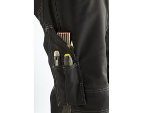 Pantaloni con tasche porta-ginocchiere UNIQUE nero/antracite scuro