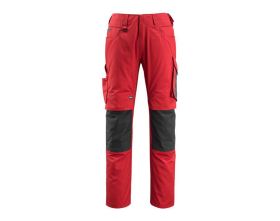 Pantaloni con tasche porta-ginocchiere UNIQUE rosso/nero