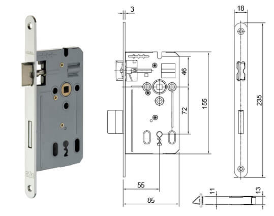 Serratura DIN serie 170.BB