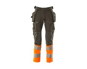 Pantaloni con tasche esterne ACCELERATE SAFE antracite scuro/hi-vis arancio