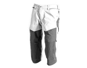 ¾ Lunghezza Pantaloni con tasche porta-ginocchiere CUSTOMIZED bianco/grigio pietra