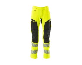 Pantaloni con tasche porta-ginocchiere ACCELERATE SAFE hi-vis giallo/nero