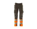 Pantaloni con tasche porta-ginocchiere ACCELERATE SAFE antracite scuro/hi-vis arancio