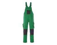 Salopette con tasche porta-ginocchiere UNIQUE verde/nero