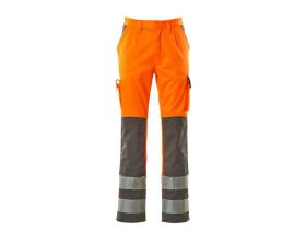Pantaloni con tasche porta-ginocchiere SAFE COMPETE hi-vis arancio/antracite