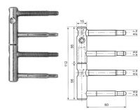 Cerniera regolabile lunga 3-D 11R-15-003