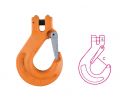 Gancio per sollevamento tipo Clevis a forcella