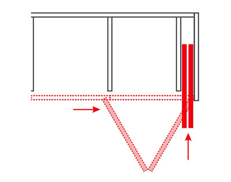 Guarnitura per 1 paio di ante a libro Hawa Folding Concepta 25