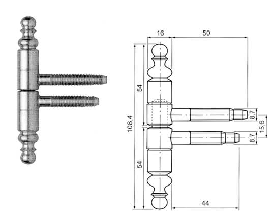 Cerniera stile barocco 50B-16-000