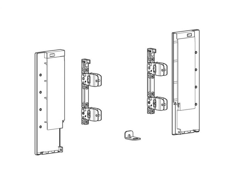 Giunzione per frontale interno configurabile AvanTech YOU, utilizzo con spondina, altezza sistema 187