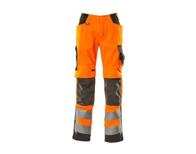 Pantaloni con tasche porta-ginocchiere SAFE SUPREME hi-vis arancio/antracite scuro